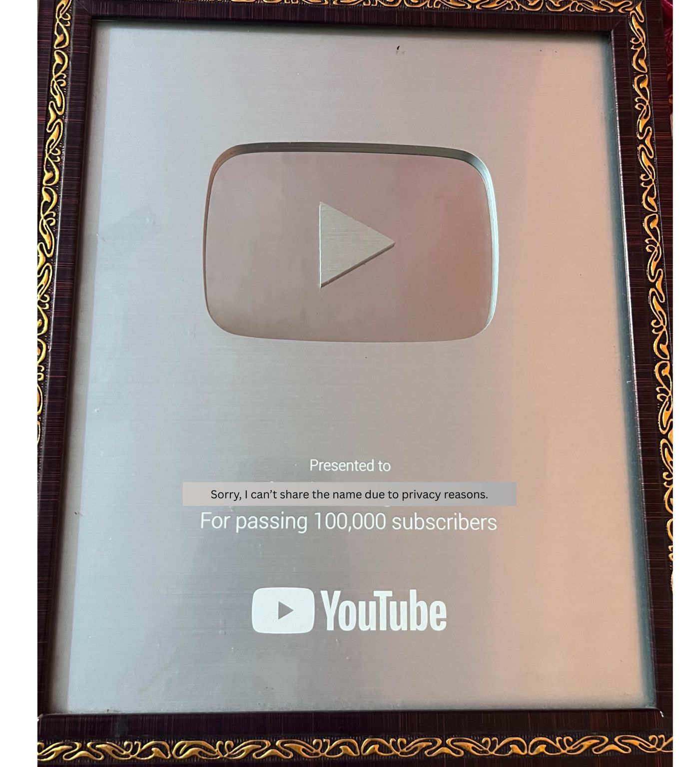 YouTube Silver Button - Awards achievement by Akash Kumar Singh