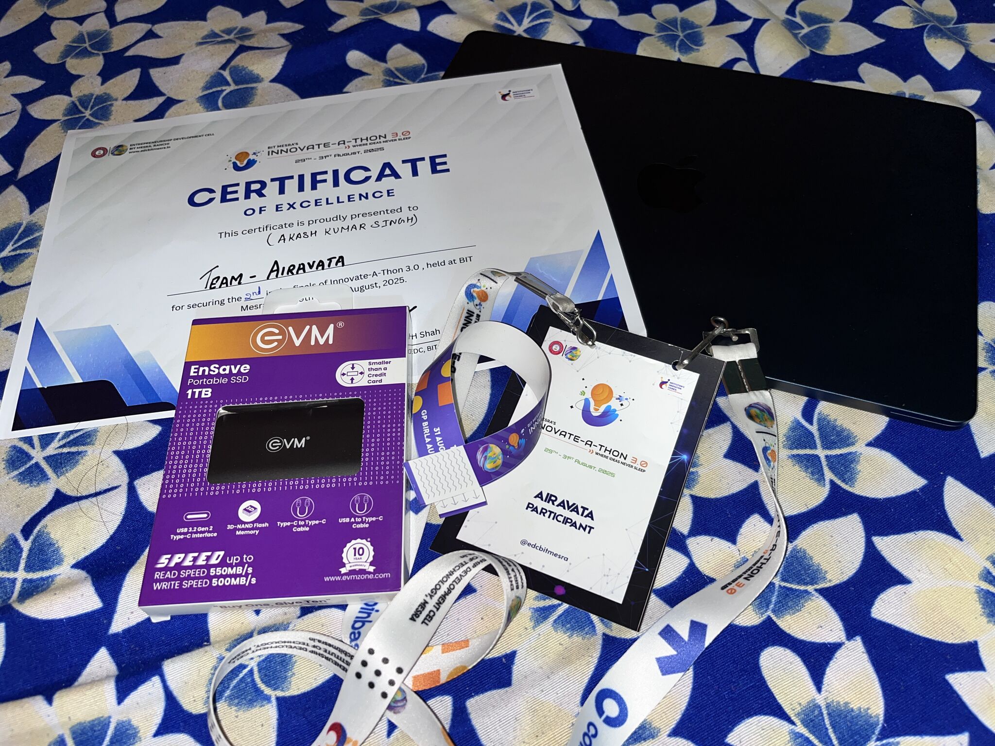 Hackathon Prize & Certificate - Hackathons achievement by Akash Kumar Singh