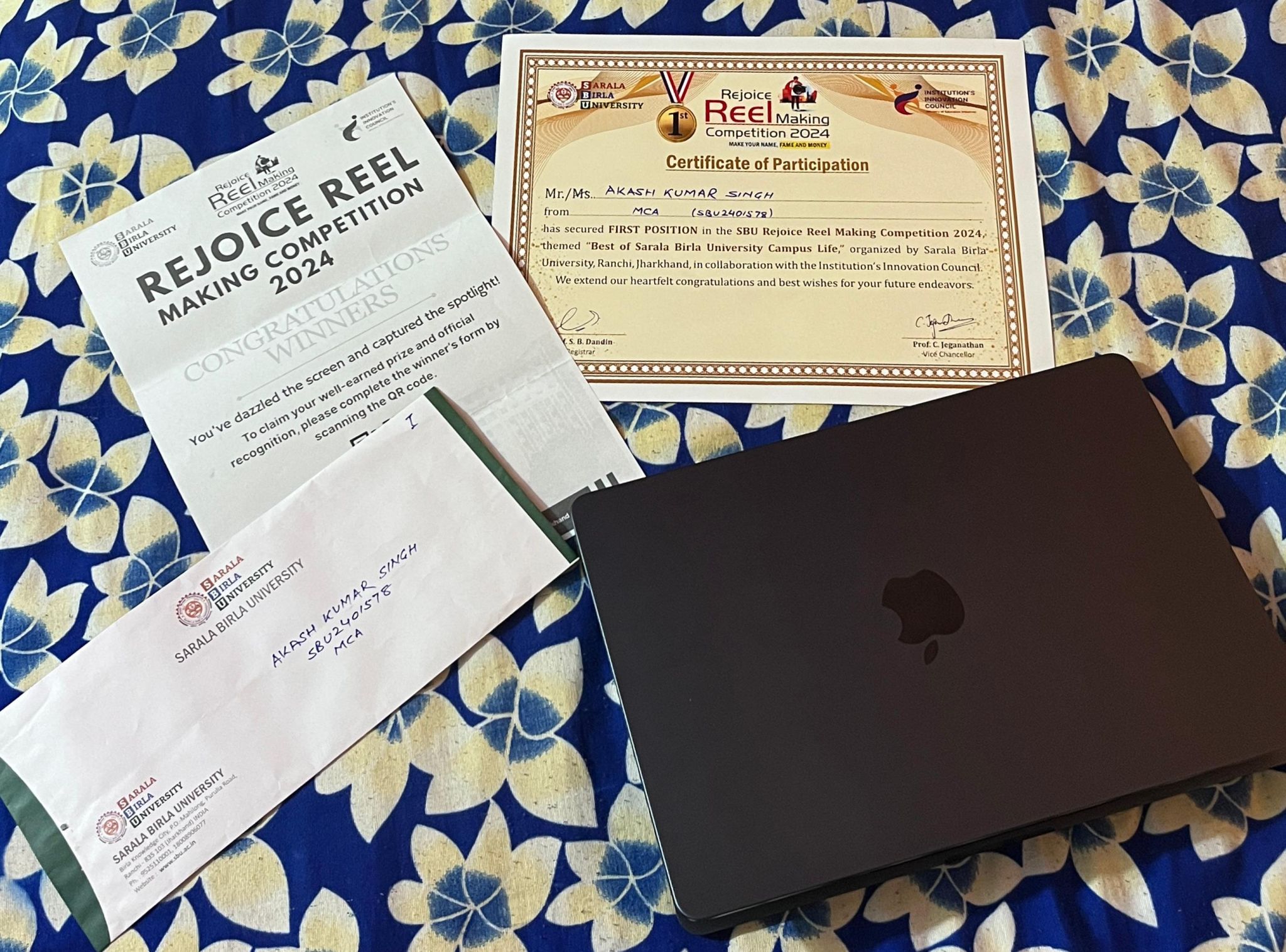 ₹31K Prize Certificate - Awards achievement by Akash Kumar Singh